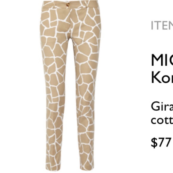 Michael Kors giraffe print skinny stretch pants 4 - Picture 8 of 8